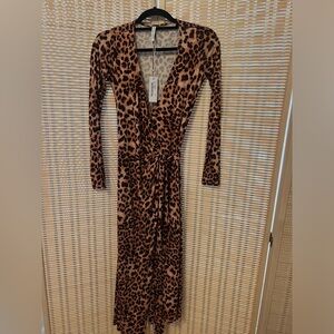 Leopard Wrap dress is always in style